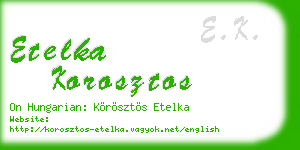 etelka korosztos business card
