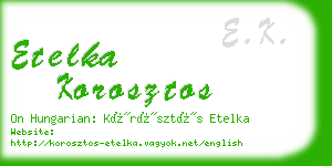 etelka korosztos business card